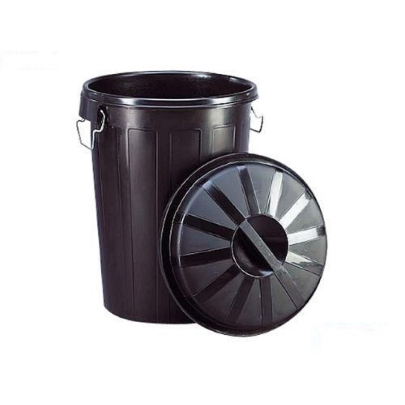 CUBO BASURA DE COMUNIDAD CON TAPA Y ASAS 100L.