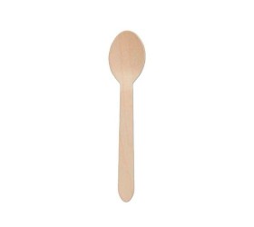CUCHARA DE MADERA ENCERADA. 16cm. 