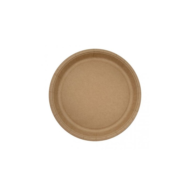 PLATO DE CARTÓN KRAFT EUROPA 22cm. 