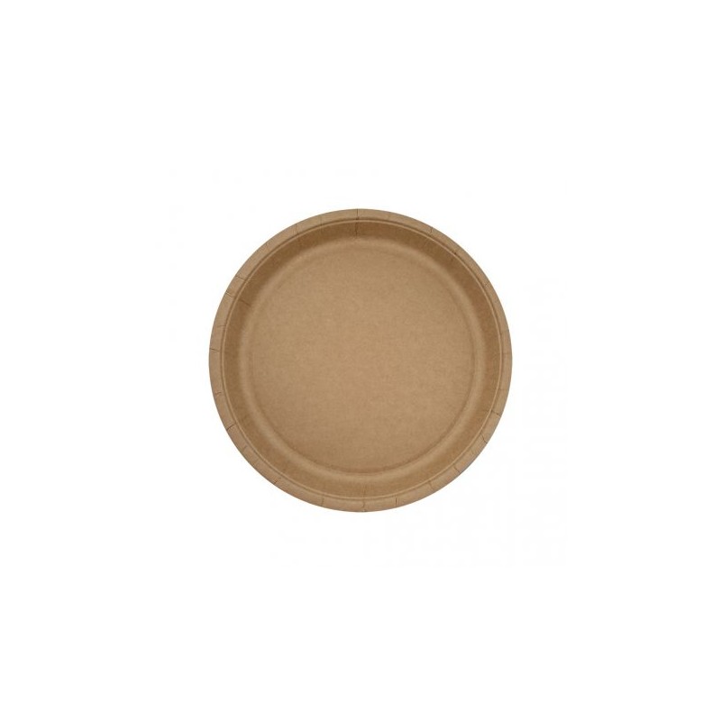 PLATOS DE CARTÓN KRAFT EUROPA 18cm. 