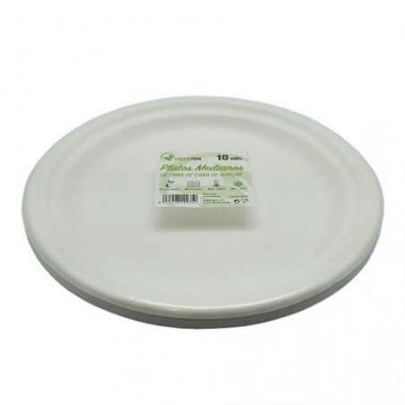 PLATO DE CAÑA DE AZÚCAR 22cm. 