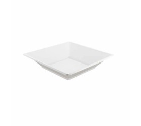 PLATO PLÁSTICO HONDO BLANCO 17X17cm. REUTILIZABLE. 