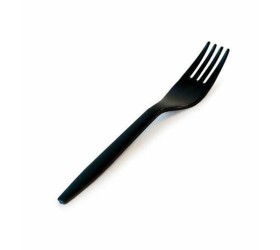 Mini Tenedor Negro catering 107 mm 50 ud