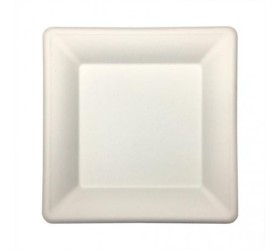 PLATO CUADRADO CAÑA DE AZÚCAR 16x16. 