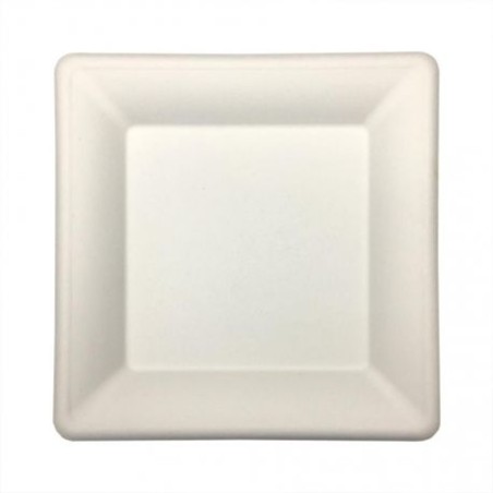 PLATO CUADRADO CAÑA DE AZÚCAR 16x16. 