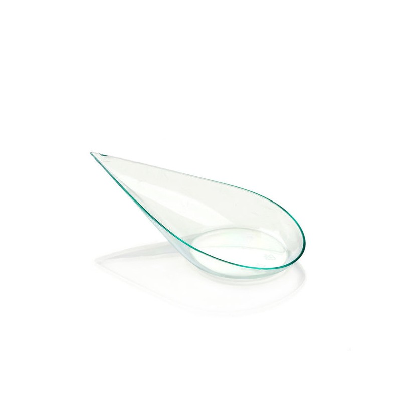 CUCHARA LÁGRIMA TRANSPARENTE 10X5cm. REUTILIZABLE. 