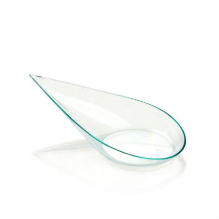 CUCHARA LÁGRIMA TRANSPARENTE 10X5cm. REUTILIZABLE. 