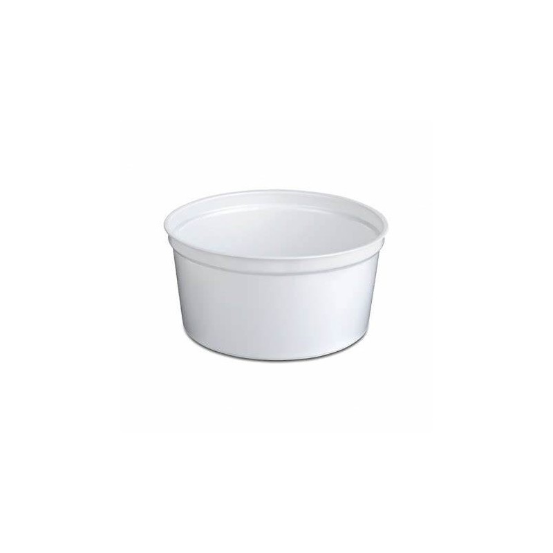 Envase circular blanco reutilizable PP (500cc)