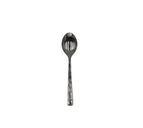 CUCHARA DE POSTRE PLATA DE PLÁSTICO 13cm. 