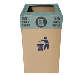 PAPELERA DE CARTÓN PARA RECICLAJE DE PAPEL