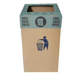 Papelera de Cartón Para Reciclaje de Papel