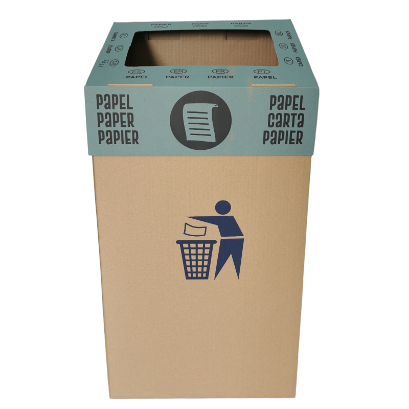 PAPELERA DE CARTÓN PARA RECICLAJE DE PAPEL