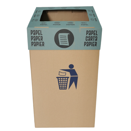 PAPELERA DE CARTÓN PARA RECICLAJE DE PAPEL
