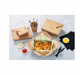 CAJA KRAFT CON CIERRE SOLAPA. 1250ML. 