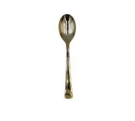 CUCHARA DE PLÁSTICO ORO 18.5cm. 