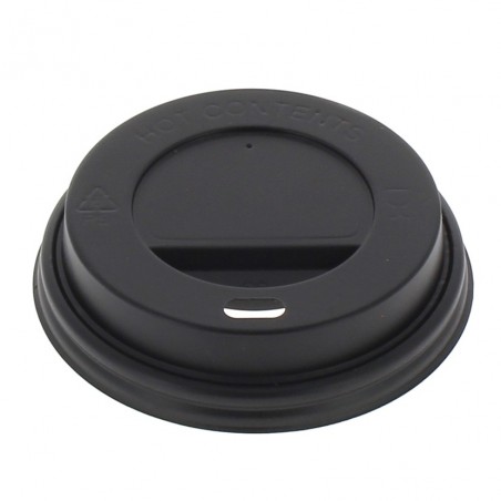 TAPA BEBER VASO CARTON. NEGRA. 240ml. 8oz. 