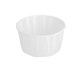 TARRINA BLANCA PAPEL PLISADO 120ML. 