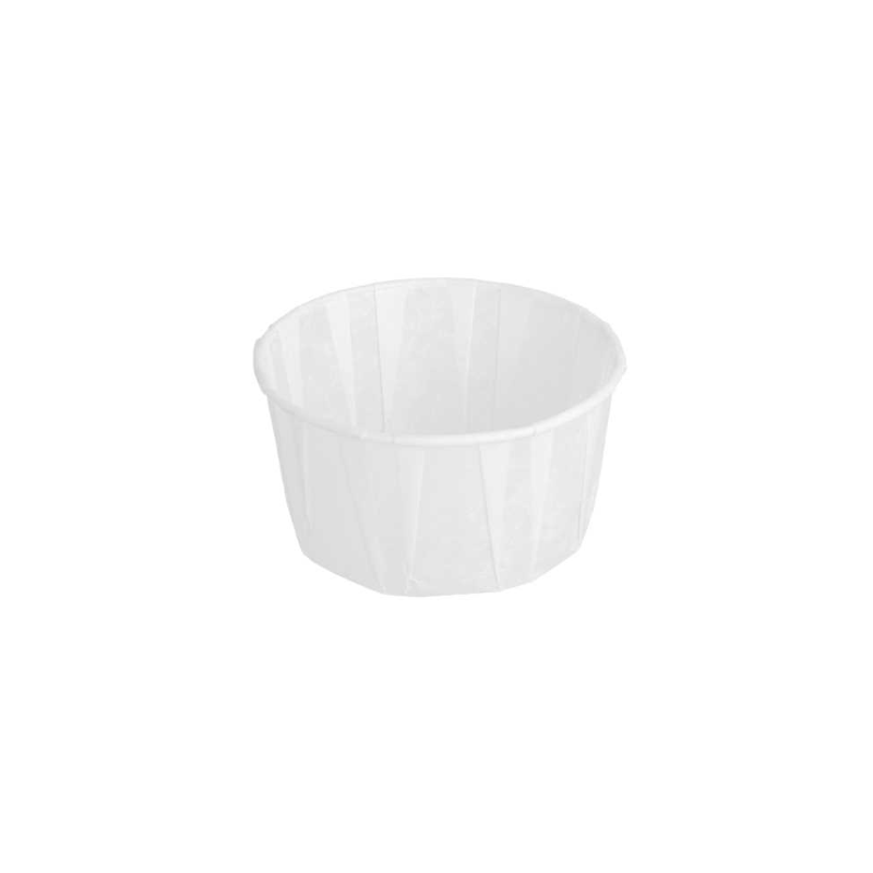 TARRINA BLANCA PAPEL PLISADO 120ML. 