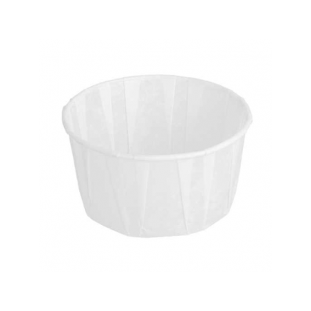 TARRINA BLANCA PAPEL PLISADO 120ML. 