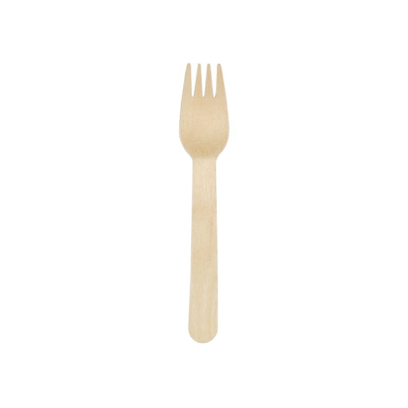 TENEDOR MADERA ENCERADO. 16cm. 