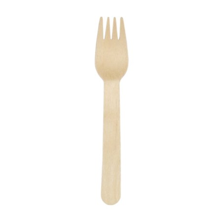 TENEDOR MADERA ENCERADO. 16cm. 