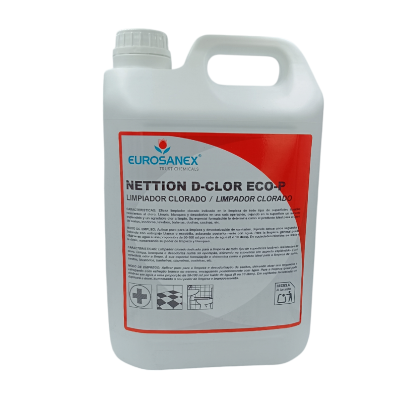 LIMPIADOR CLORADO. NETTION D-CLOR ECO-P 5 litros