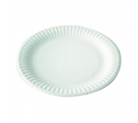 PLATO REDONDO CARTÓN BLANCO ANTIGRASA 18cm. 