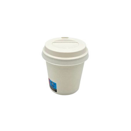 PACK VASO CARTÓN BLANCO 120ML + TAPA BLANCA 100 UDS