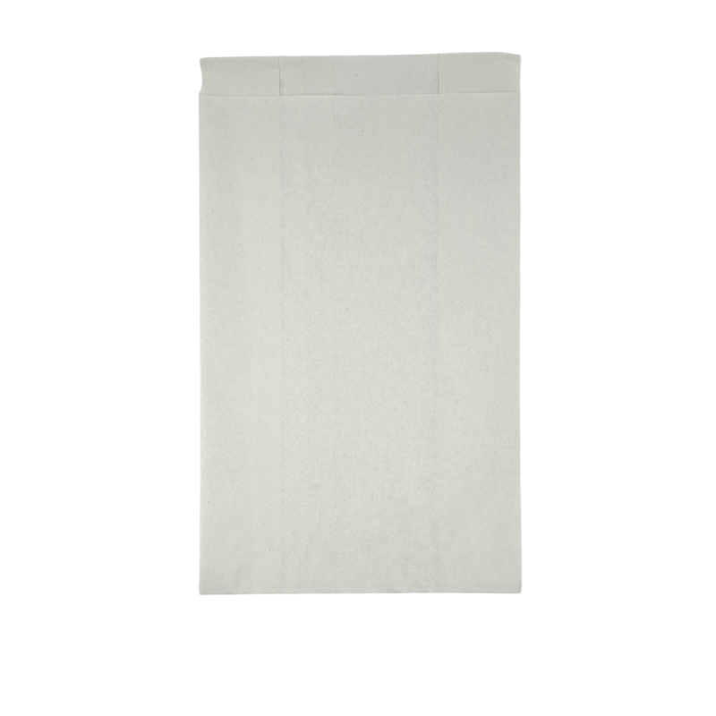 BOLSA PAPEL BLANCA. SOBRE. 14X24+7cm. 