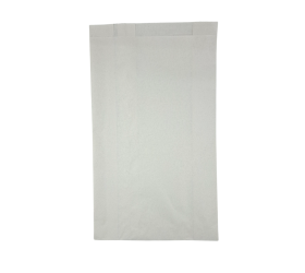 BOLSA PAPEL BLANCA. SOBRE. 18X32+7cm. 