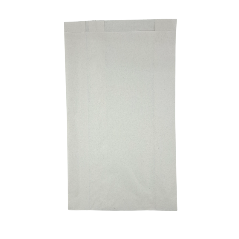 BOLSA PAPEL BLANCA. SOBRE. 18X32+7cm. 