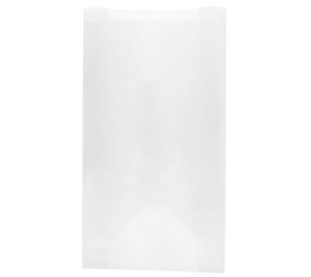 BOLSA PAPEL BLANCA. ANTIGRASA. SOBRE.14X24+7cm. 