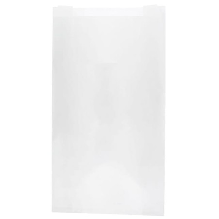 BOLSA PAPEL BLANCA. ANTIGRASA. SOBRE.14X24+7cm. 