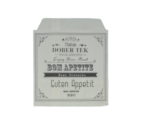 BOLSA ANTIGRASA BLANCA BOM APETITE 12X14cm. 