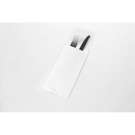 BOLSA PAPEL BLANCA PORTACUBIERTOS 9X24cm. 