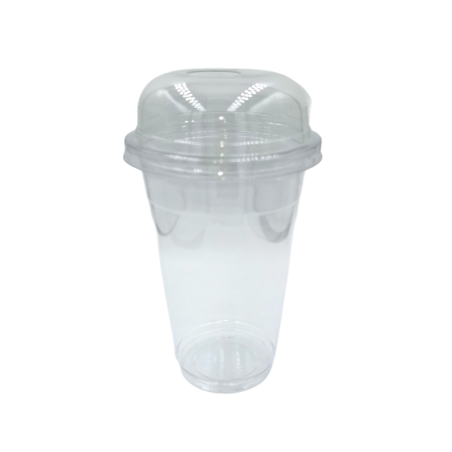 PACK VASO GRANIZADO 500ml. + TAPA SEMICUPULA CON AGUJERO