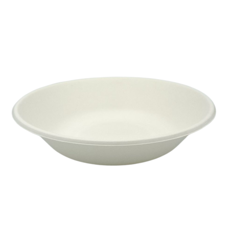 PLATO HONDO FIBRA DE CAÑA DE AZÚCAR 750ML. BIODEGRADABLE. 