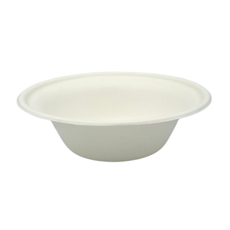 BOWL HONDO FIBRA CAÑA DE AZÚCAR 360ML. BIODEGRADABLE. 