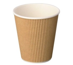 VASO CARTÓN KRAFT. DOBLE PARED. 240ml. 25u.