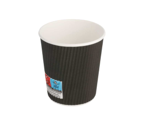VASO CARTÓN NEGRO. DOBLE PARED. 360ml. 25u.