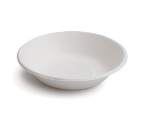 PLATO HONDO FIBRA CAÑA DE AZÚCAR 460ML. BIODEGRADABLE. 
