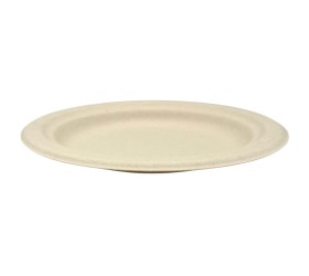 PLATO CAÑA DE AZÚCAR C/NATURAL 15cm. 