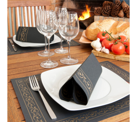 SERVILLETA 40x40cm. TISSUE NAPKINS ORO 50u