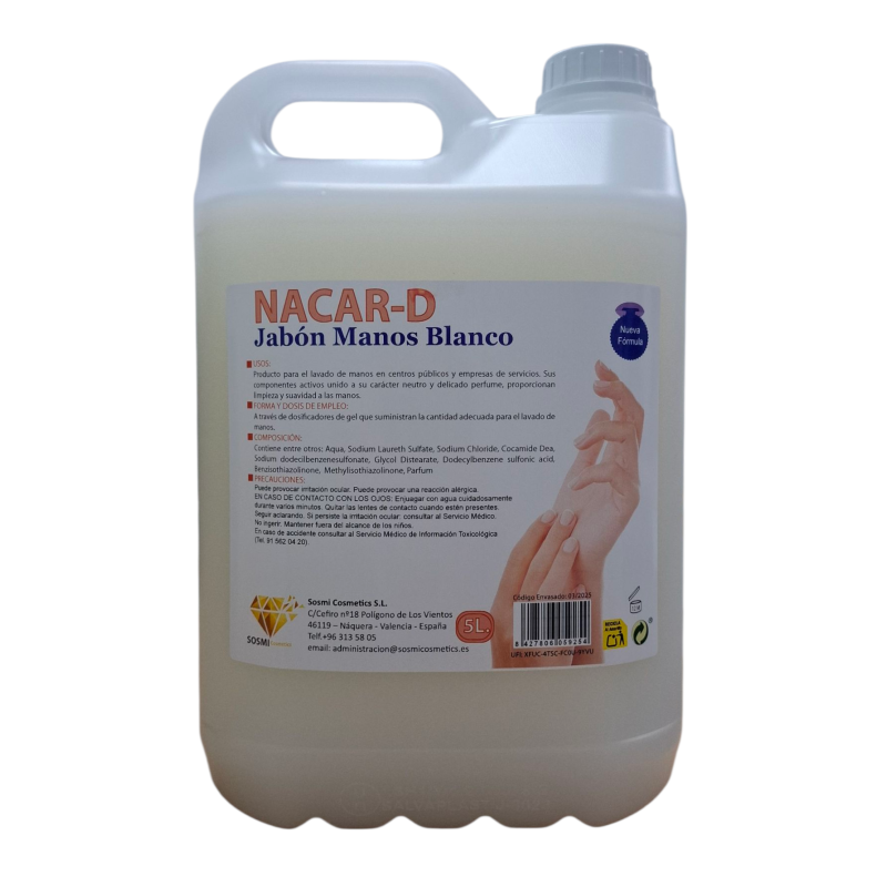 JÁBON DE MANOS NACAR-D 5L.
