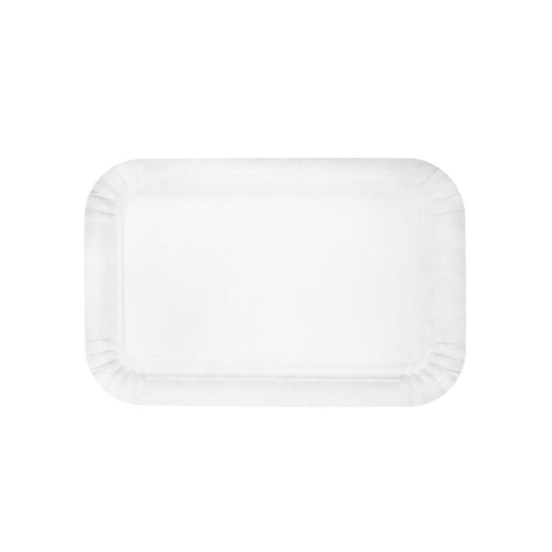 BANDEJA DE CARTÓN BLANCA 12X19cm. 