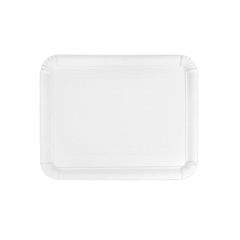 BANDEJA DE CARTÓN BLANCA 22x28cm. 