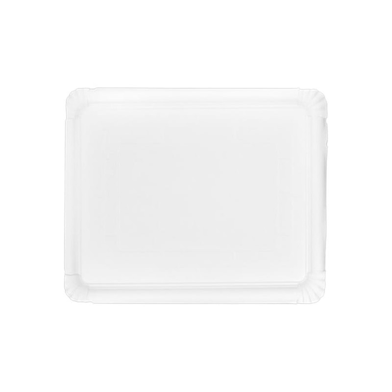 BANDEJA DE CARTÓN BLANCA 30X37cm. 