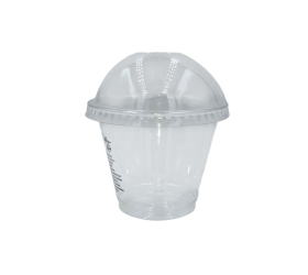 PACK VASO PET. 266ml. + TAPA CUPULA CON AGUJERO 92mm. 