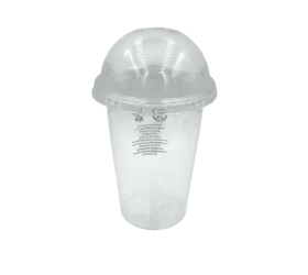 PACK VASO GRANIZADO 300ml. + TAPA CÚPULA CERRADA 78mm. 