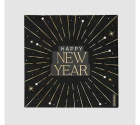SERVILLETAS DOBLE CAPA HAPPY NEW YEAR. 33X33cm. 